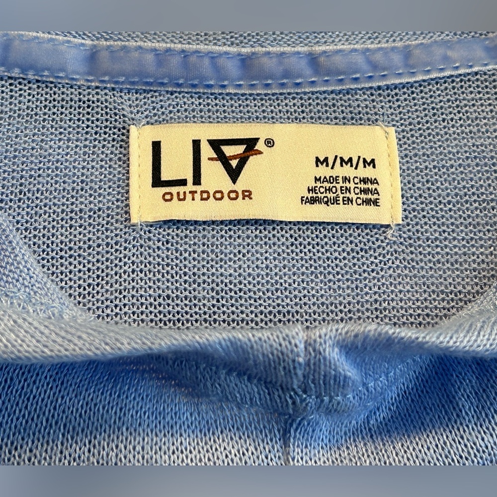 Woman’s Liv Blue Outdoor/Lightweight Slub Hoodie Size Medium - Picture 3 of 5